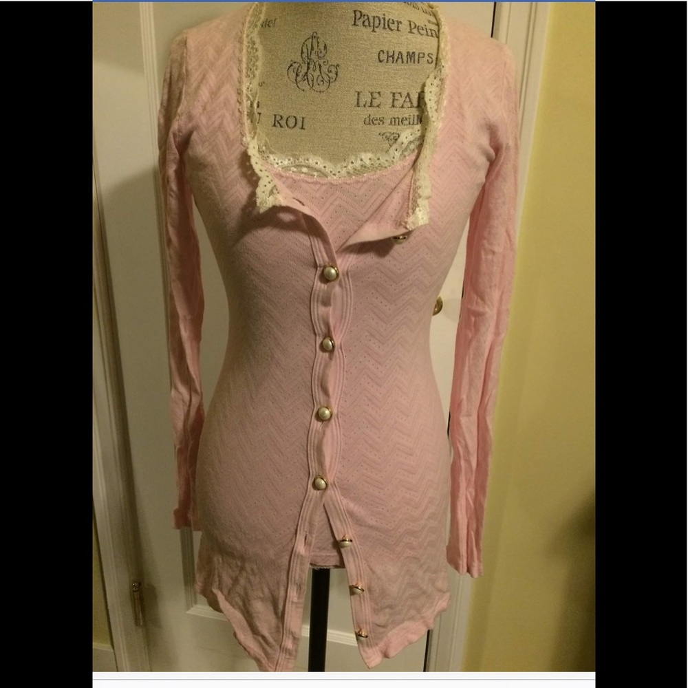 Mimi & Coco Pink Tank Top and Cardigan